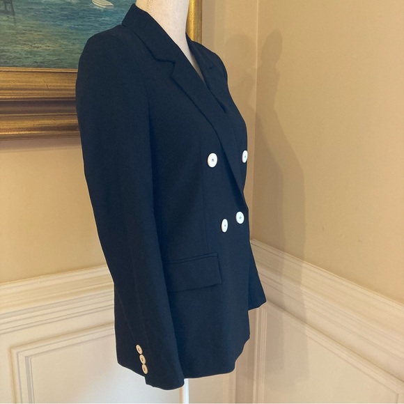 RIVER ISLAND Black White Button Double Breasted Blazer Jacket - Picture 7 of 8